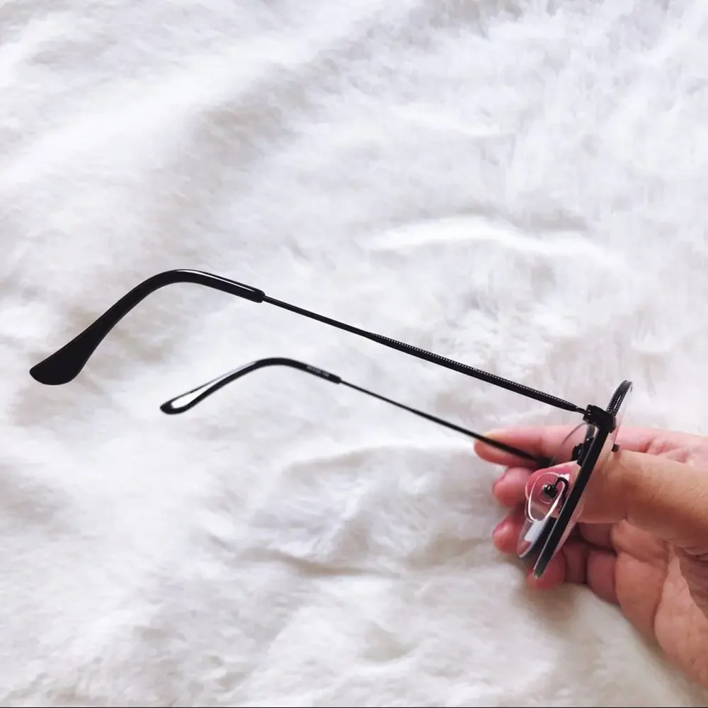 Mai Black Round Computer Blue Light Glasses